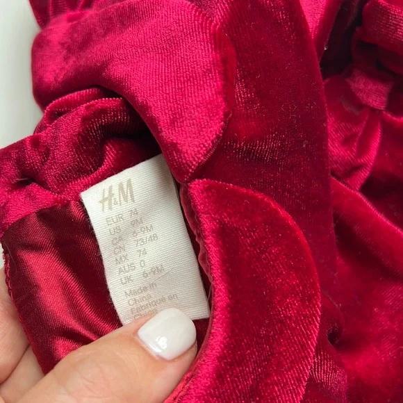 H&M Burgundy Holiday Dress - Picture 4 of 6